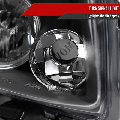 2008-2010 Scion xB Single Halo Projector Headlights Matte Black/Clear Lens