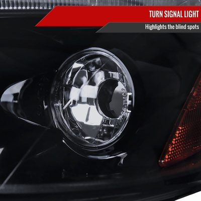 2003-2008 Toyota Corolla Dual Halo Projector Headlights Glossy Black/Smoke