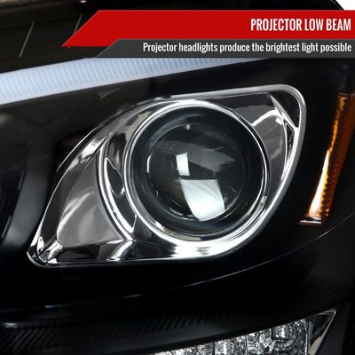 2006-2008 Mercedes W164 ML Class LED Bar Headlights Signal Lights Matte Black