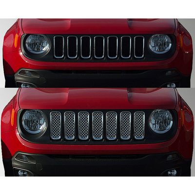 2015-2019 Jeep Renegade Grille Overlay Chrome 7Pcs ABS Plastic