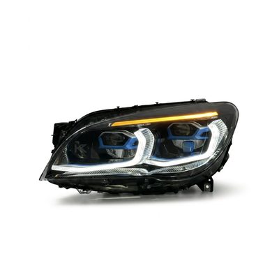 BMW 7 Series F02 G12 Style LED Headlight Assembly with Dual-Color DRL (Yellow / White) 2013 - 2015 (Replaces 63117228423)