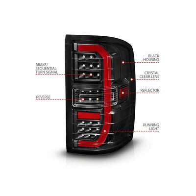 Anzo Black LED Tail Lights 311464