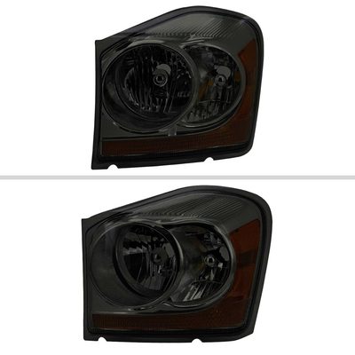 For Dodge Durango 2004-2006 Factory Style Headlights Chrome Housing Smoked Lens