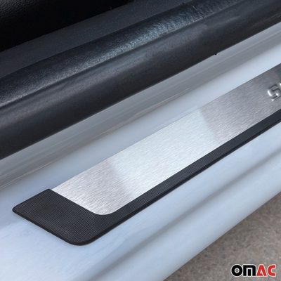 Toyota RAV4 Door Sill Scuff Plate Scratch Protector Sport Stainless Steel Silver 2 Pcs