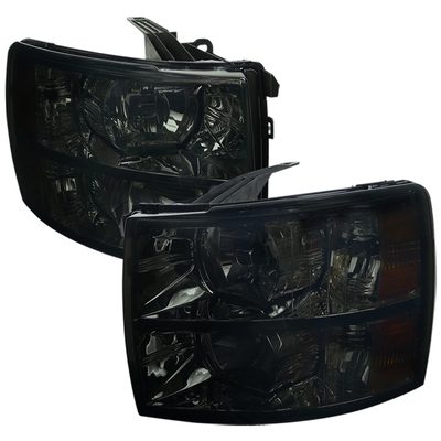 2007-2013 Chevy Silverado 1500/ 2500HD 3500HD Factory Headlights Smoke/Chrome