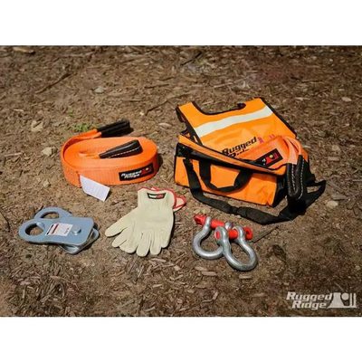 Kit de Recuperación 30,000lbs. (Polea, Eslinga, Guantes, Shackles, etc.) Rugged Ridge Aplicación Universal