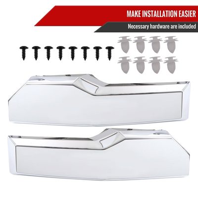2019-2022 Chevy Silverado 1500 WT Glossy Honeycomb Hood Grille Chrome Trim