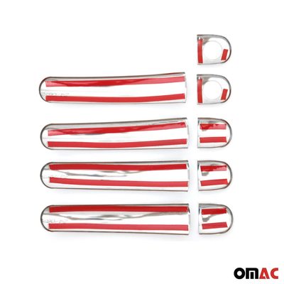 2011-2014 VW Jetta A6 Car Door Handle Cover Protector Stainless Steel Chrome 9 Pcs