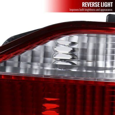 1998-2000 Honda Accord Sedan Red/Clear Tail Lights