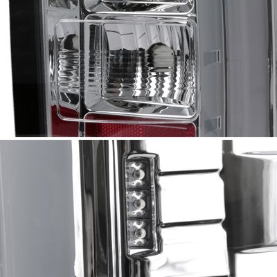 2014-2018 GMC Sierra 1500/2500HD/3500HD LED Tail Lights Chrome/Clear Lens
