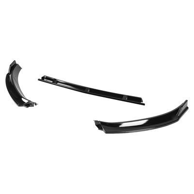 2014-2017 VW Golf Mk7 Glossy Black Polypropylene 3Pcs Bumper Lip Spoiler