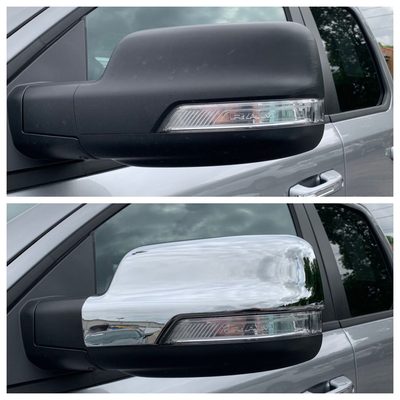 2019-2025 RAM RAM 1500 Mirror Cover Caps Chrome 2Pcs ABS Plastic
