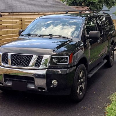 2004-2015 Nissan Titan / 2004-2007 Armada LED Bar Factory Headlights Matt Black