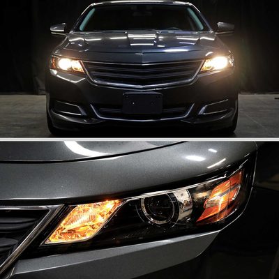 For Chevrolet Impala 2014-2020 Factory Style Projector Headlights Driver Side Jet Black Housing Clear Lens