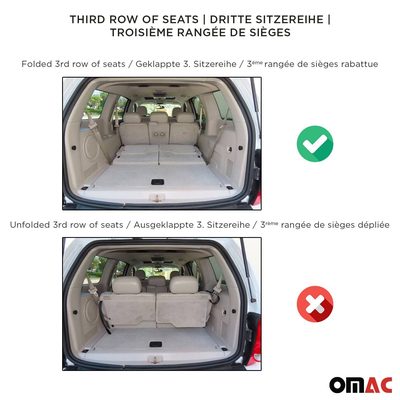2016-2020 Kia Sorento Premium Cargo Liner Trunk Mat All Weather Heavy Duty 7 Seats Folding 3rd Row