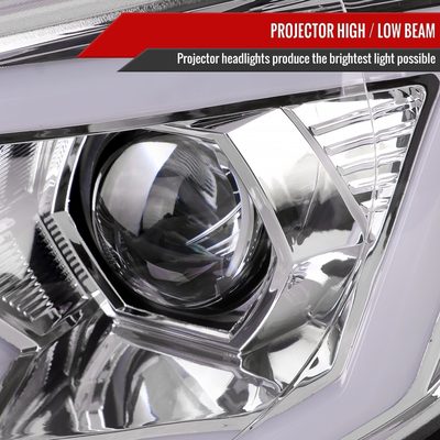 2006-2007 Subaru Impreza WRX STI LED Bar Signal Projector Headlights Chrome