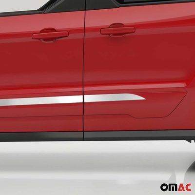 2014-2019 Ford Transit Connect Side Door Molding Trim Stainless Steel Silver 4x