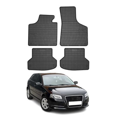 2004-2013 Audi A3 3 Sportback Floor Mats Liners Full Set All Weather Rubber Black