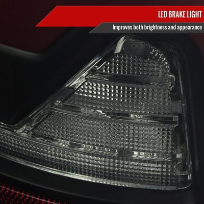 2002-2006 Dodge RAM 1500/2500/3500 Red LED Bar Tail Lights Matte Black/Smoke