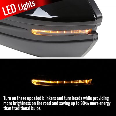 2016-2018 Honda Civic Black 7Pin Heated Side Mirror LED Turn Signal Driver