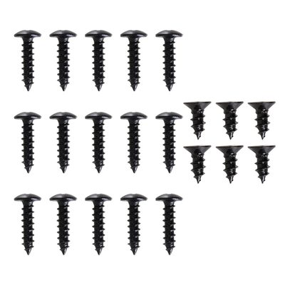 Universal Matte Black Polypropylene 3Pcs Bumper Lip Splitter Spoiler Set