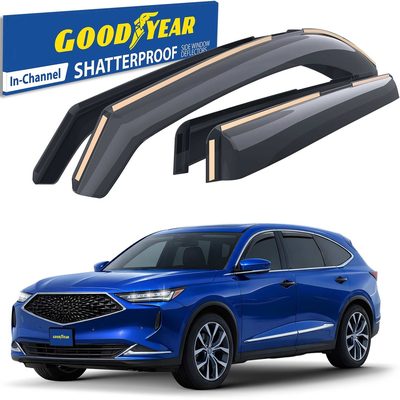 Goodyear Wind Deflectors for Acura MDX 2022-2026 In-channel Premium Smoke 4Pcs