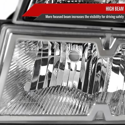 2004-2012 Chevy Colorado /Canyon Isuzu I-Series Headlights Pair Chrome