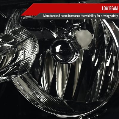 2007-2014 Chevy Avalanche/Tahoe/Suburban Factory Headlights Matt Black/Smoke