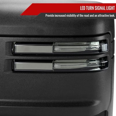 2019-2022 GMC Sierra 1500 Heated Black Towing Mirrors Smoke &Clearance Lights
