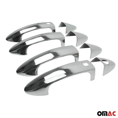 2011-2019 Ford Fiesta Car Door Handle Cover Protector Stainless Steel Chrome Keyless