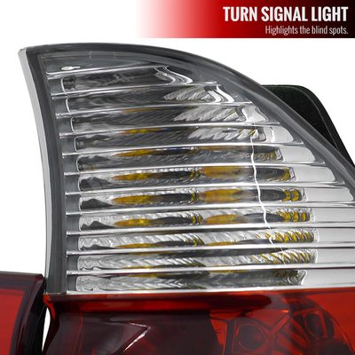 2000-2006 BMW E53 X5 Tail Lights Chrome Housing/Red Clear Lens