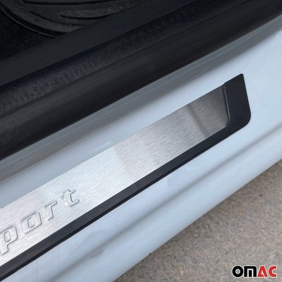 Jeep Grand Cherokee Door Sill Scuff Plate Scratch Protector Sport Stainless Steel Silver 2 Pcs