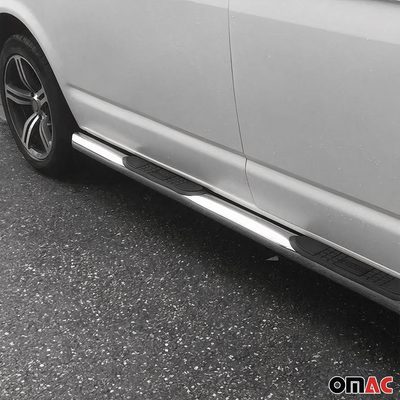 2016-2024 Mercedes Metris L1 L2 Running Boards Side Steps Silver