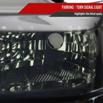 2008-2010 Ford F-250/F-350/F-450 Super Duty Factory Headlights Amber/ Chrome