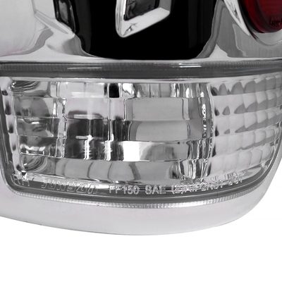 1997-2007 Ford F-150/F-250/F-350/F-450/F-550 Retro Tail Lights Chrome/Clear