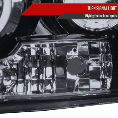 2006-2008 Dodge RAM 1500/ 06-2009 RAM 2500 3500 Dual Halo Headlights Smoke