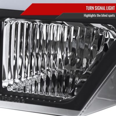2009-2014 Ford F-150 LED Tube Factory Style Headlights Matte Black/Clear Lens