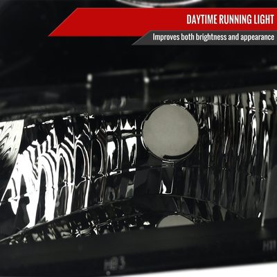 2007-2014 Chevy Avalanche/Tahoe/Suburban Factory Headlights Matt Black/Smoke