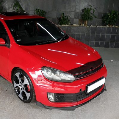 2010-2013 VW Golf/GTI Glossy Black 3Pcs Front Bumper Lip Splitter Kit