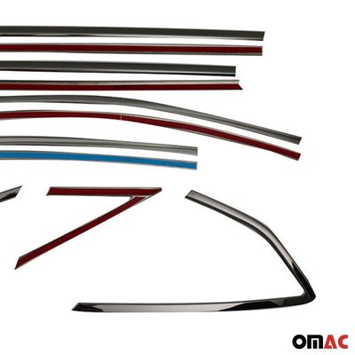 2012-2018 Ford Focus Hatchback Window Molding Trim Streamer Stainless Steel Dark 12Pcs