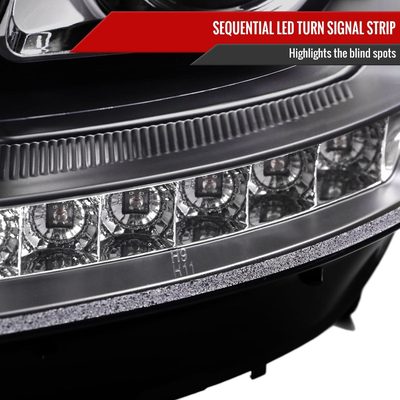 2009-2011 Mercedes W164 ML-Class LED Sequetial Signal Headlights Matte Black