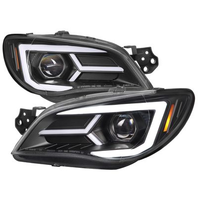 2006-2007 Subaru Impreza WRX STI LED Signal Projector Headlights Matte Black