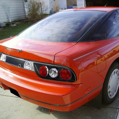 1989-1994 Nissan 240SX S13 Hatchback Tail Lights & Trunk Light Matt Black
