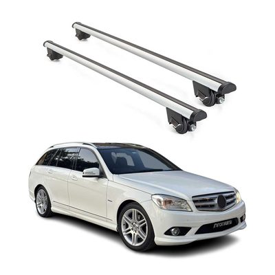 2010-2014 Mercedes C Class W204 Wagon Roof Rack Cross Bars Silver
