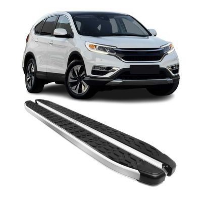 2012-2016 Honda CR-V Running Boards Side Steps Silver & Black