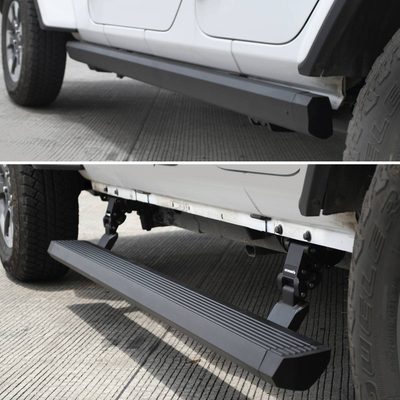 Estribos electricos GR Ngo Text para Wrangler JKU 07-18 (4 puertas)
