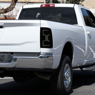 2019-2024 Dodge RAM 2500/3500 LED Signal Tail Lights Glossy Black/Dark Smoke
