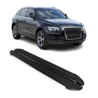 2009-2017 Audi Q5 SQ5 Running Boards Side Steps Silver & Black