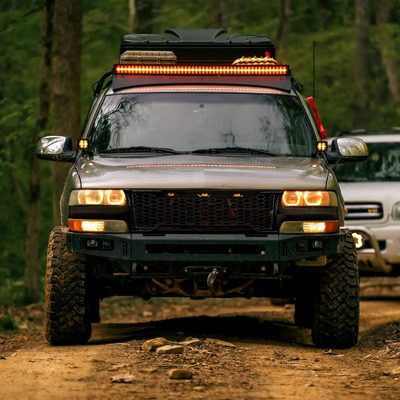 1999-2002 Chevy Silverado 1500 / Tahoe Suburban Mesh Grille LED Lamps Glossy