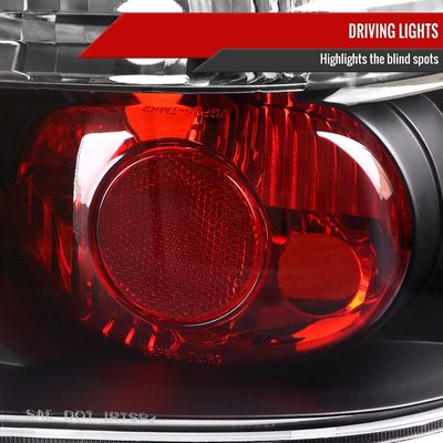1999-2006 VW Golf Mk4/GTI/R32 Tail Lights Matte Black/Clear Lens